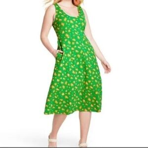 Tabitha Brown X Target Leopard Print Pocket A line Fit and Flare Dress Small